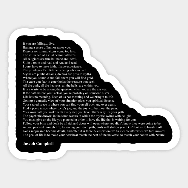 Joseph Campbell Quotes Sticker by qqqueiru